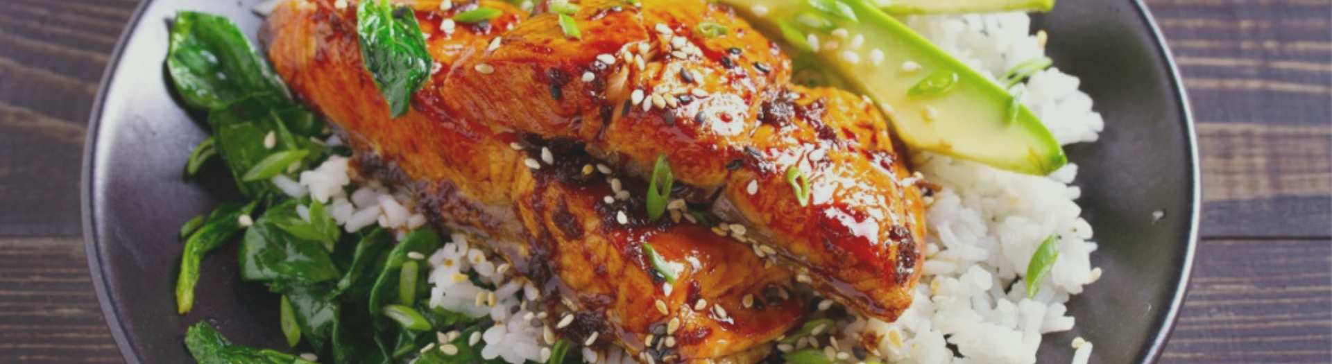 sesame ginger salmon grain bowl. image