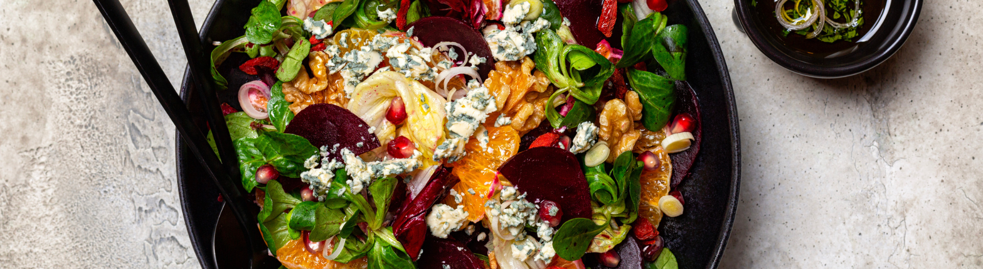 festive winter glow salad. image