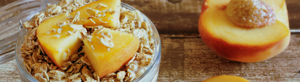 peach cobbler overnight oats.