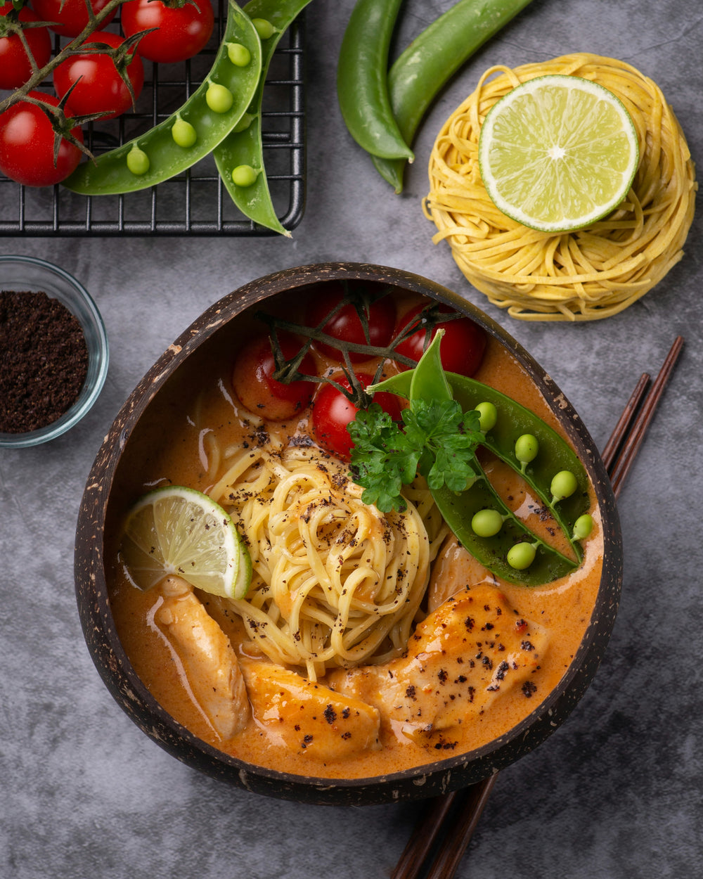 thai yellow coconut soup.