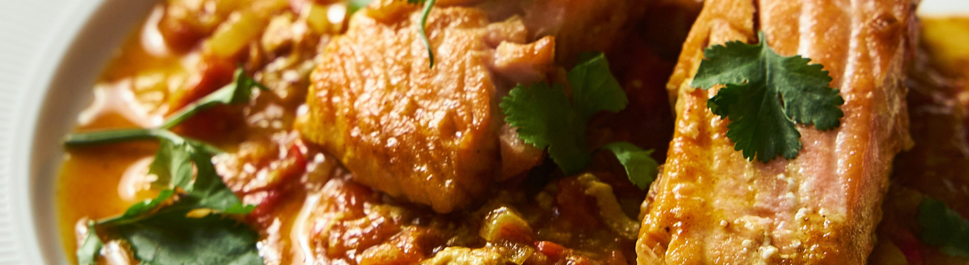 one dish tikka masala salmon. image