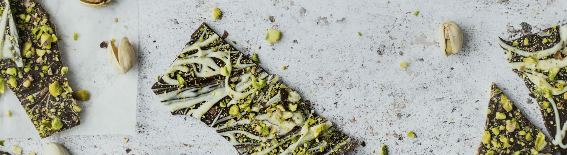 pistachio and pomegranate bark. image