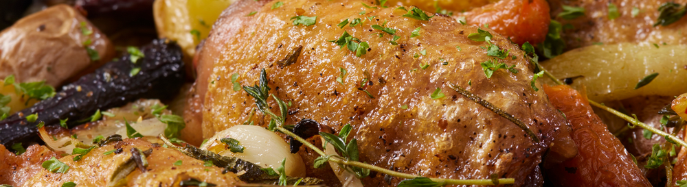 herb-roasted chicken traybake.